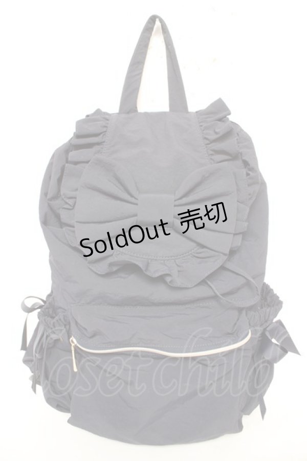 画像1: m petit by misako / TT AM リボンフラップ リュックサック  紺 Y-26-01-16-023-LO-BG-SZ-ZY (1)