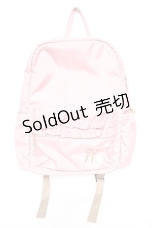 画像: m petit by misako / TT*AM*フリルリュックサック  中桃 Y-26-01-16-024-LO-BG-SZ-ZTK021