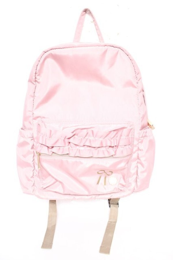 画像1: m petit by misako / TT*AM*フリルリュックサック  中桃 Y-26-01-16-024-LO-BG-SZ-ZY (1)