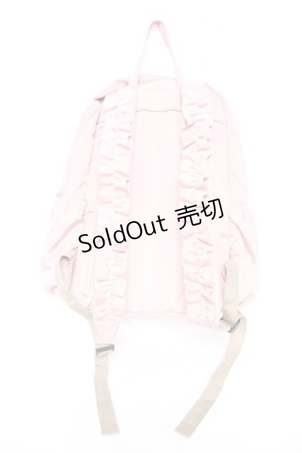 画像2: m petit by misako / TT*AM*フリルリュックサック  中桃 Y-26-01-16-024-LO-BG-SZ-ZTK021 (2)