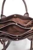 画像3: m petit by misako / AMレースアップ 2WAY トートバッグ  茶 Y-26-01-16-026-LO-BG-SZ-ZY (3)
