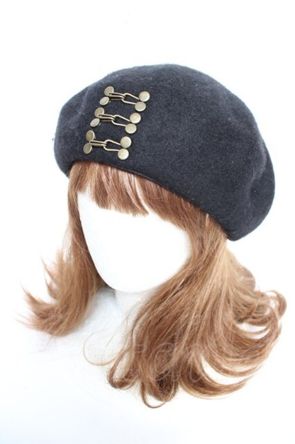 画像1: axes femme / スプリングホックベレー F 黒 Y-26-01-16-037-AX-AC-SZ-ZY (1)