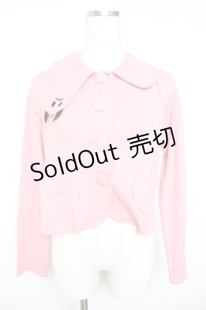 画像: PEACE NOW / 襟デザインカーディガン  ピンク Y-26-01-18-041-PU-TO-SZ-ZY