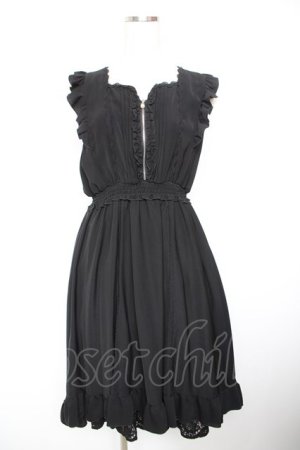 画像: axes femme / ジップデザインワンピース M 黒 Y-26-01-18-052-AX-OP-SZ-ZY