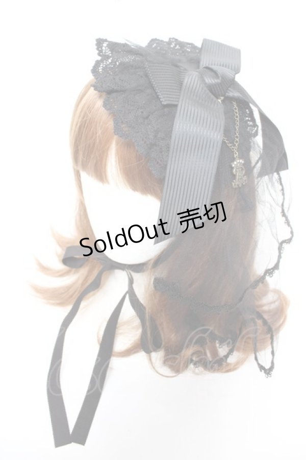 画像1: ALICE and the PIRATES / メリッサヘッドドレス  黒 Y-26-01-18-010-PA-AC-SZ-ZY (1)