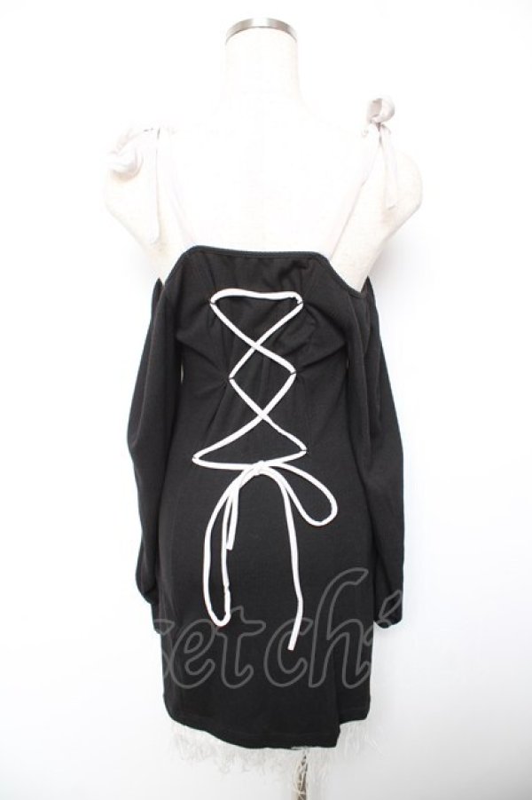 画像2: pink savior / オフショルロングトップス  黒 Y-26-01-18-061-LO-TO-SZ-ZY (2)