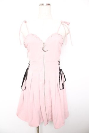 画像: To Alice / フロントジップキャミワンピ  ピンク Y-26-01-18-062-LO-OP-SZ-ZY