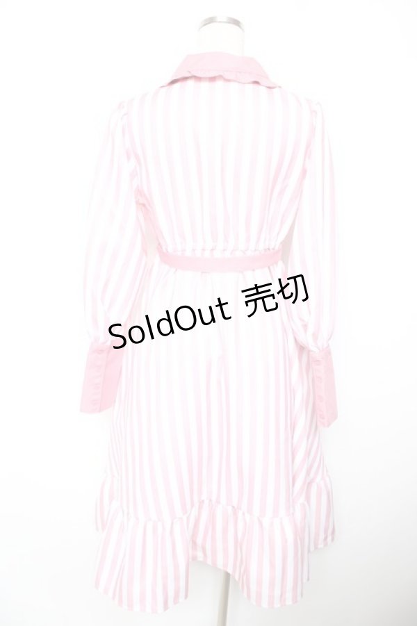 画像2: CHIP CLIP / AIスソクマストライプワンピース L 淡桃 Y-26-01-18-072-LO-OP-SZ-ZY (2)