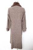画像2: an another angelus / ファー衿付きヘリンボーンコート F ブラウン Y-26-01-18-073-CA-CO-SZ-ZY (2)