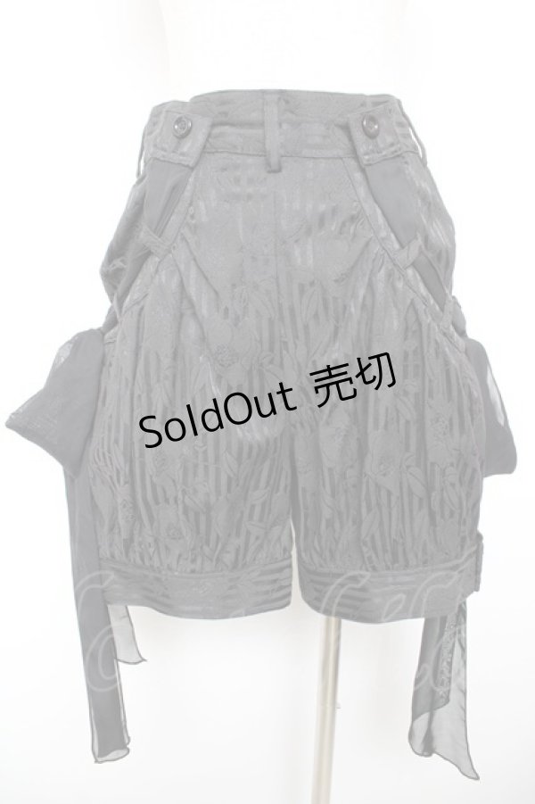 画像2: BPN / ジャガードハーフパンツ M 黒 Y-26-01-18-075-GO-PA-SZ-ZY (2)