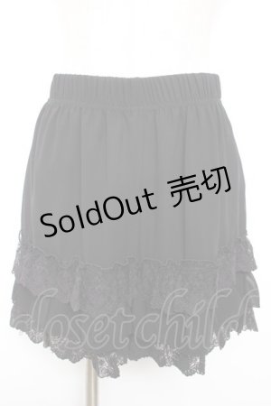 画像: axes femme POETIQUE / レースフリルミニペチパンツ M 黒 Y-26-01-18-080-AX-PA-SZ-ZS