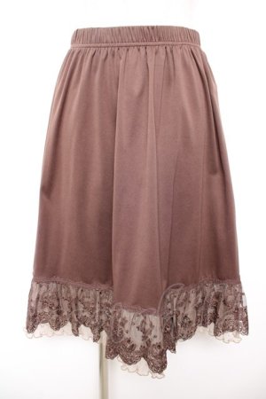 画像: axes femme / ドットチュール使いペチスカート M 茶 Y-26-01-18-081-AX-SK-SZ-ZY