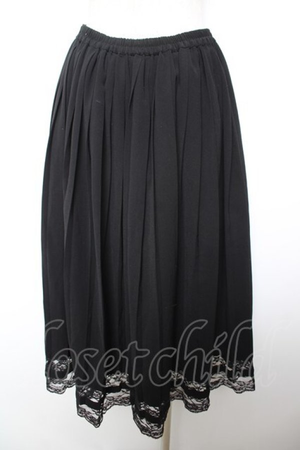 画像2: axes femme / フロント釦プリーツスカート M 黒 Y-26-01-18-093-AX-SK-SZ-ZY (2)