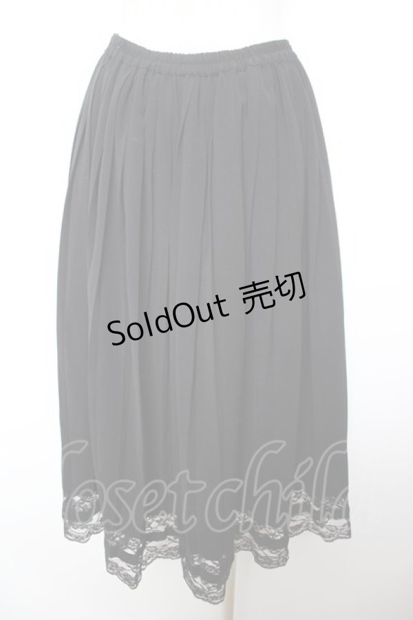 画像2: axes femme / フロント釦プリーツスカート M 黒 Y-26-01-18-093-AX-SK-SZ-ZS (2)