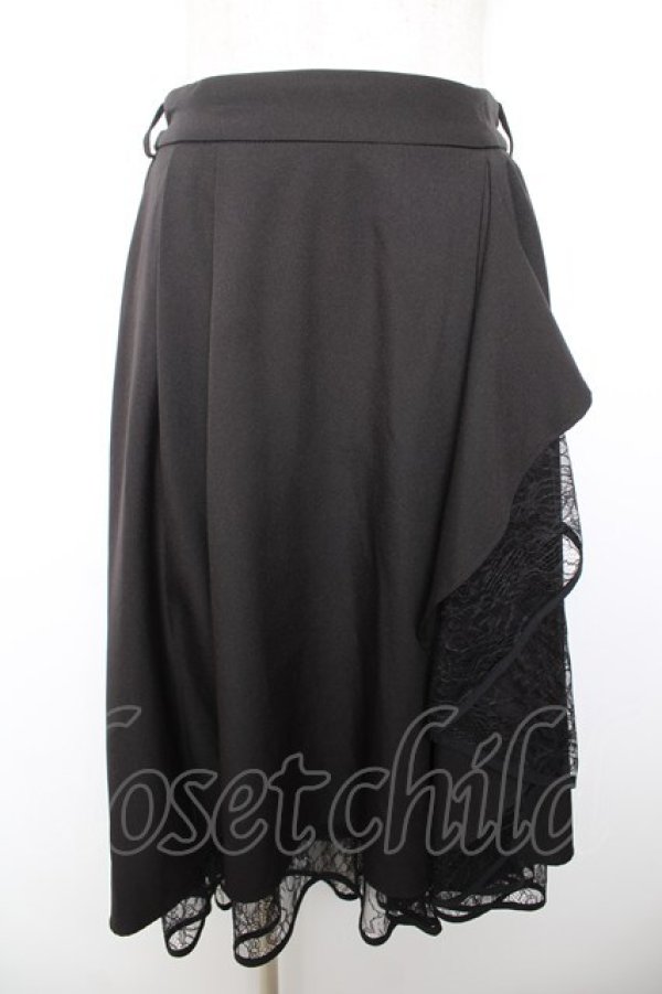 画像1: axes femme / パイピングチュールフリルスカート M 黒 Y-26-01-18-094-AX-SK-SZ-ZY (1)