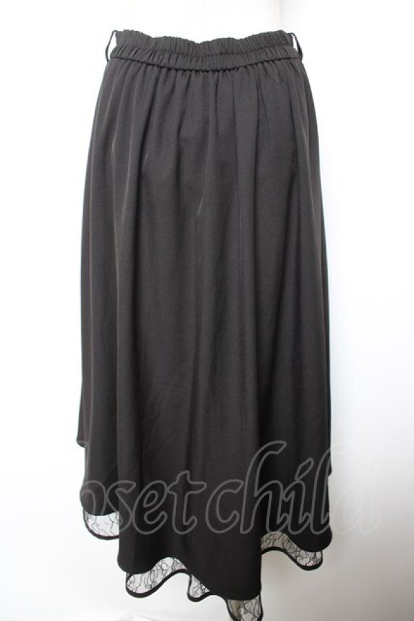 画像2: axes femme / パイピングチュールフリルスカート M 黒 Y-26-01-18-094-AX-SK-SZ-ZY (2)