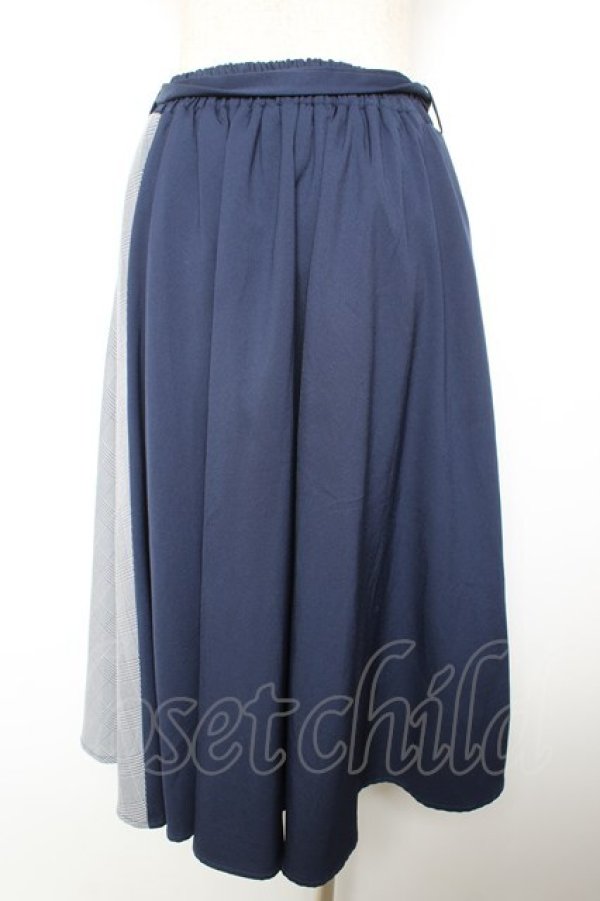 画像2: axes femme / フリル切替スカート M 紺 Y-26-01-18-095-AX-SK-SZ-ZY (2)