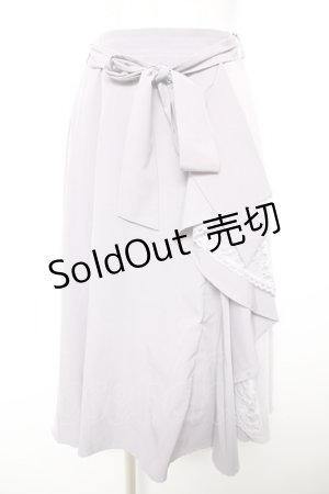 画像: axes femme / フリル切替スカート M ラベンダー Y-26-01-18-099-AX-SK-SZ-ZS