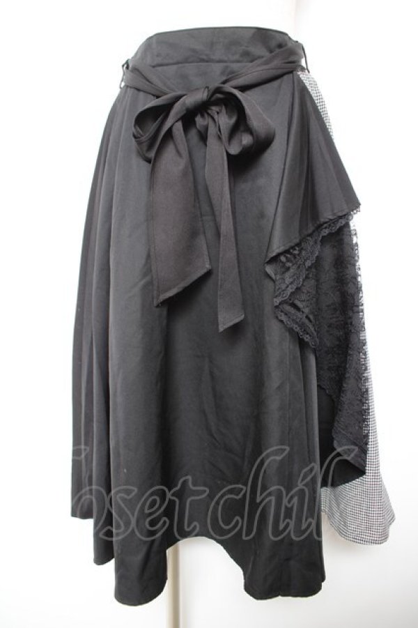 画像1: axes femme / ラッフルフリルスカート M 黒 Y-26-01-18-100-AX-SK-SZ-ZY (1)