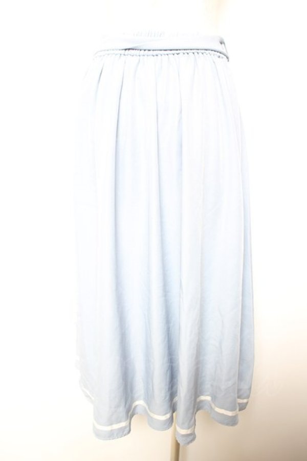 画像2: axes femme / ラッフルフリルスカート F サックス Y-26-01-18-103-AX-SK-SZ-ZY (2)