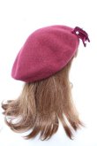画像4: m petit by misako / AMリボンBベレー  濃赤 Y-26-01-18-013-LO-AC-SZ-ZY (4)