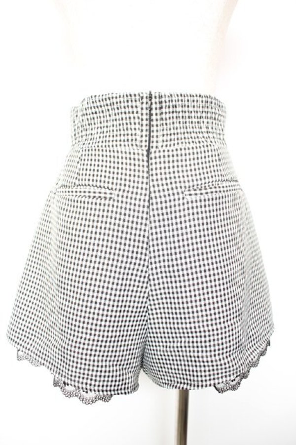 画像2: Bubbles / ハイウエストフリルパンツ S 白×黒 Y-26-01-18-113-CA-PA-SZ-ZY (2)