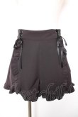 画像1: Honey Cinnamon / レースアップフリルショートパンツ F 黒 Y-26-01-18-114-LO-PA-SZ-ZY (1)
