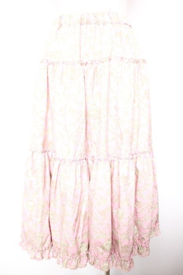 画像2: m petit by misako / NINA'Sギャザースカート M 中桃 Y-26-01-18-121-LO-SK-SZ-ZY (2)