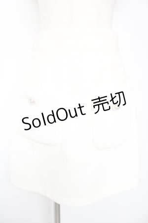 画像: Ank Rouge / ツイードスカート M 白 Y-26-01-18-123-CA-SK-SZ-ZY