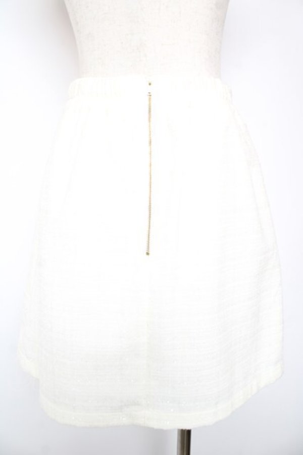 画像2: Ank Rouge / ツイードスカート M 白 Y-26-01-18-123-CA-SK-SZ-ZY (2)