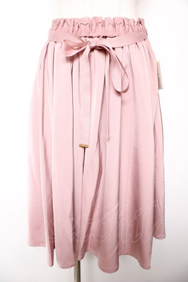 画像1: F&A / サテンギャザースカート F ピンク Y-26-01-18-124-LO-SK-SZ-ZY (1)