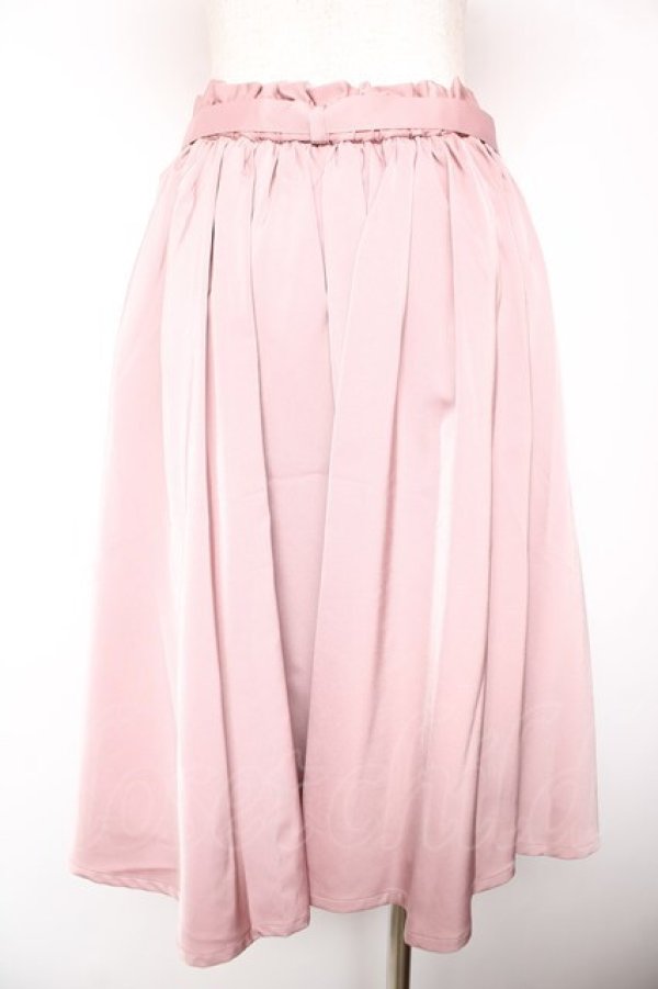 画像2: F&A / サテンギャザースカート F ピンク Y-26-01-18-124-LO-SK-SZ-ZY (2)
