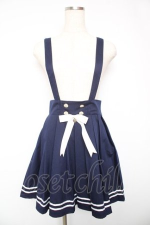 画像: Amavel / プリーツマリンスカパン  ネイビー Y-26-01-18-125-CA-PA-SZ-ZY