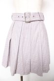 画像1: Ank Rouge / 裾レースチェックプリーツスカート M ピンク Y-26-01-18-126-CA-SK-SZ-ZY (1)