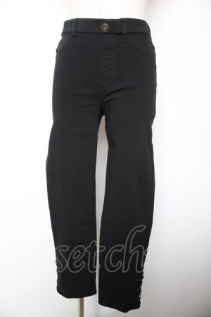 画像: axes femme / 編み上げストレッチスキニーパンツ M 黒 Y-26-01-18-130-AX-PA-SZ-ZY