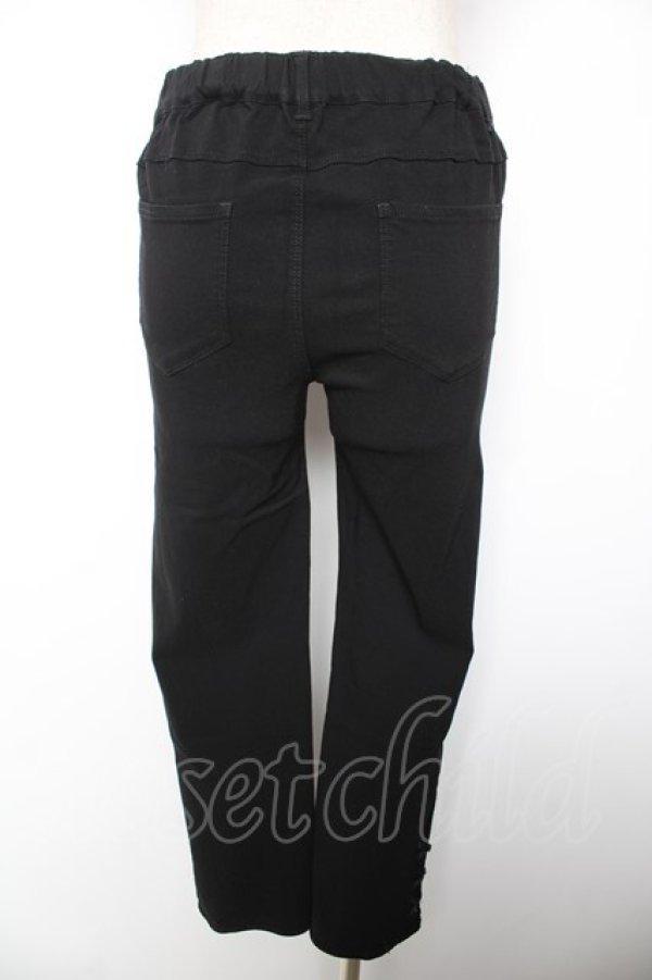 画像2: axes femme / 編み上げストレッチスキニーパンツ M 黒 Y-26-01-18-130-AX-PA-SZ-ZY (2)