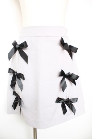 画像: Ank Rouge / リボン使いスカート  グレー Y-26-01-18-133-CA-SK-SZ-ZY