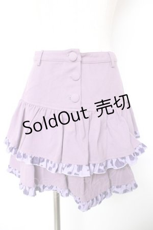 画像: To Alice / デニムフリルスカート  パープル Y-26-01-18-134-LO-SK-SZ-ZI