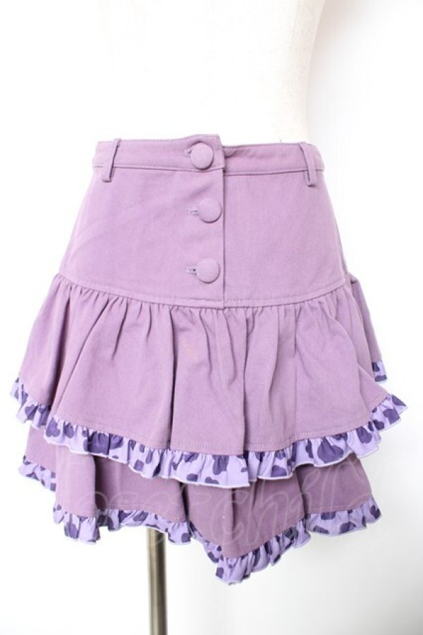画像1: To Alice / デニムフリルスカート  パープル Y-26-01-18-134-LO-SK-SZ-ZY (1)