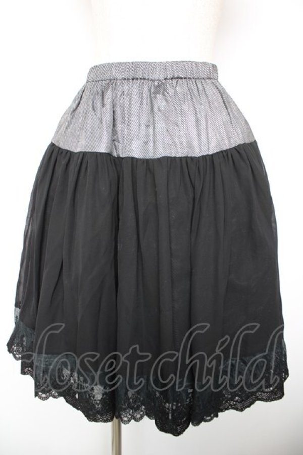 画像1: BPN / チュール切替パニエスカート  黒 Y-26-01-18-135-GO-SK-SZ-ZY (1)