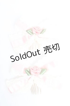 画像: LOLITA / ローズリボンコーム  ピンク Y-26-01-18-002-LO-ZA-SZ-ZY