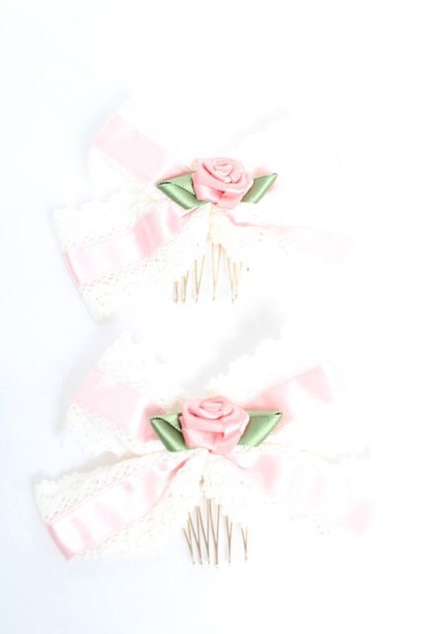 画像1: LOLITA / ローズリボンコーム  ピンク Y-26-01-18-002-LO-ZA-SZ-ZY (1)