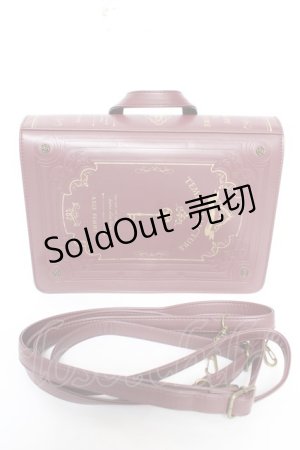 画像: axes femme / 洋書風デザインサッチェルバック  ワイン Y-26-01-18-019-AX-BG-SZ-ZY