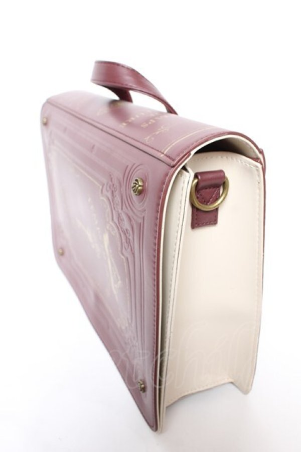 画像3: axes femme / 洋書風デザインサッチェルバック  ワイン Y-26-01-18-019-AX-BG-SZ-ZY (3)