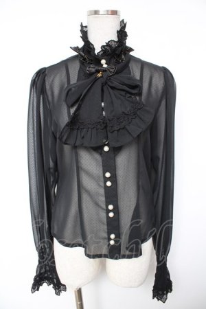 画像: BABY, THE STARS SHINE BRIGHT / Quintetブラウス  黒 Y-26-01-18-024-BA-BL-SZ-ZY