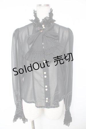 画像: BABY, THE STARS SHINE BRIGHT / Quintetブラウス  黒 Y-26-01-18-024-BA-BL-SZ-ZY