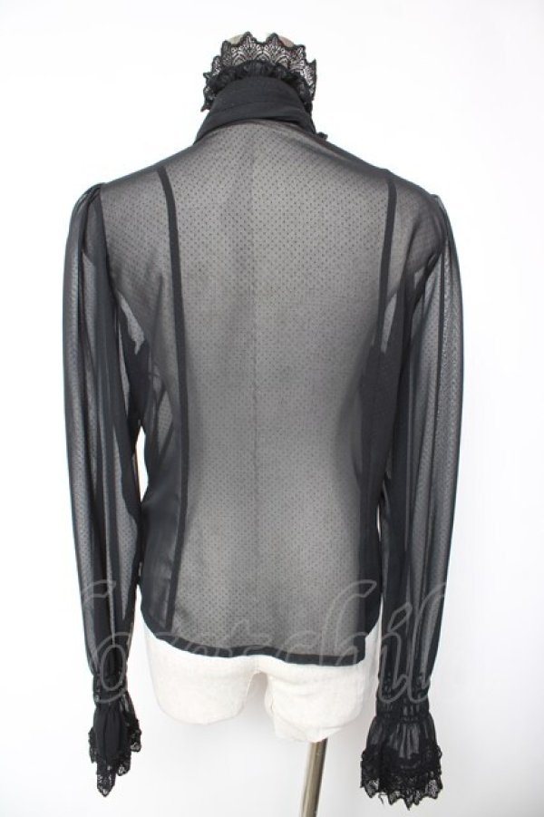 画像2: BABY, THE STARS SHINE BRIGHT / Quintetブラウス  黒 Y-26-01-18-024-BA-BL-SZ-ZY (2)