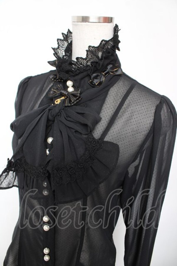 画像3: BABY, THE STARS SHINE BRIGHT / Quintetブラウス  黒 Y-26-01-18-024-BA-BL-SZ-ZY (3)