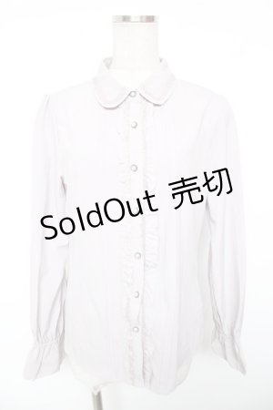 画像: axes femme / 刺繍リボンブラウス L グレー Y-26-01-18-026-AX-BL-SZ-ZY