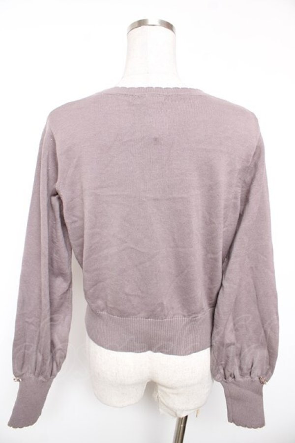 画像2: axes femme / フラワーガーデン刺繍カーディガン  グレー Y-26-01-18-027-AX-TO-SZ-ZY (2)